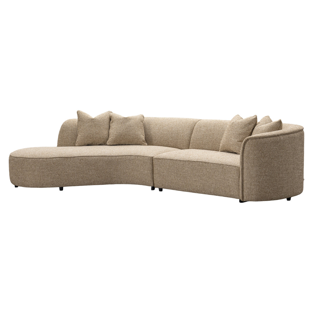 Romero Left Sofa - Sand Tweed