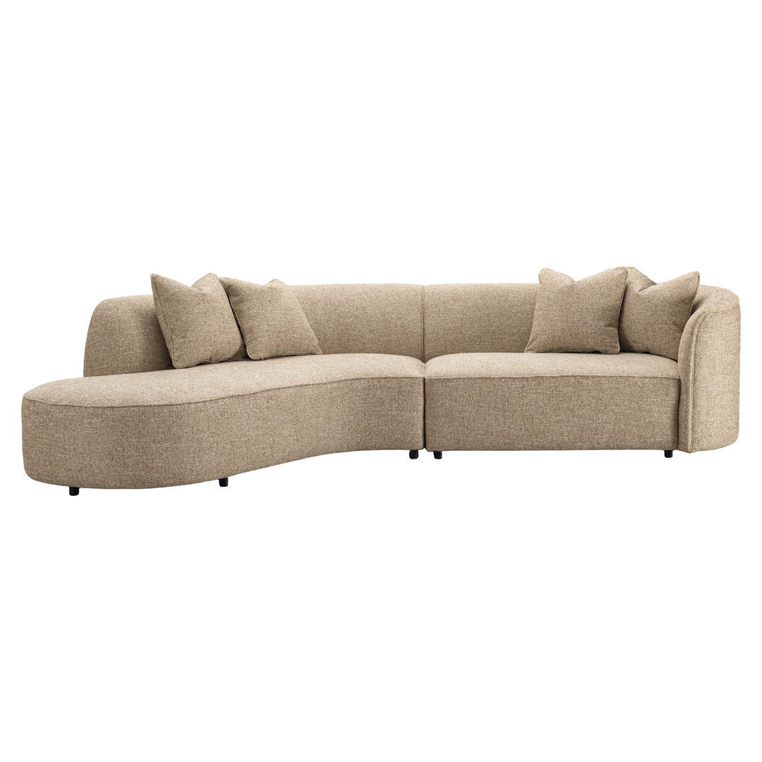 Romero Left Sofa - Sand Tweed