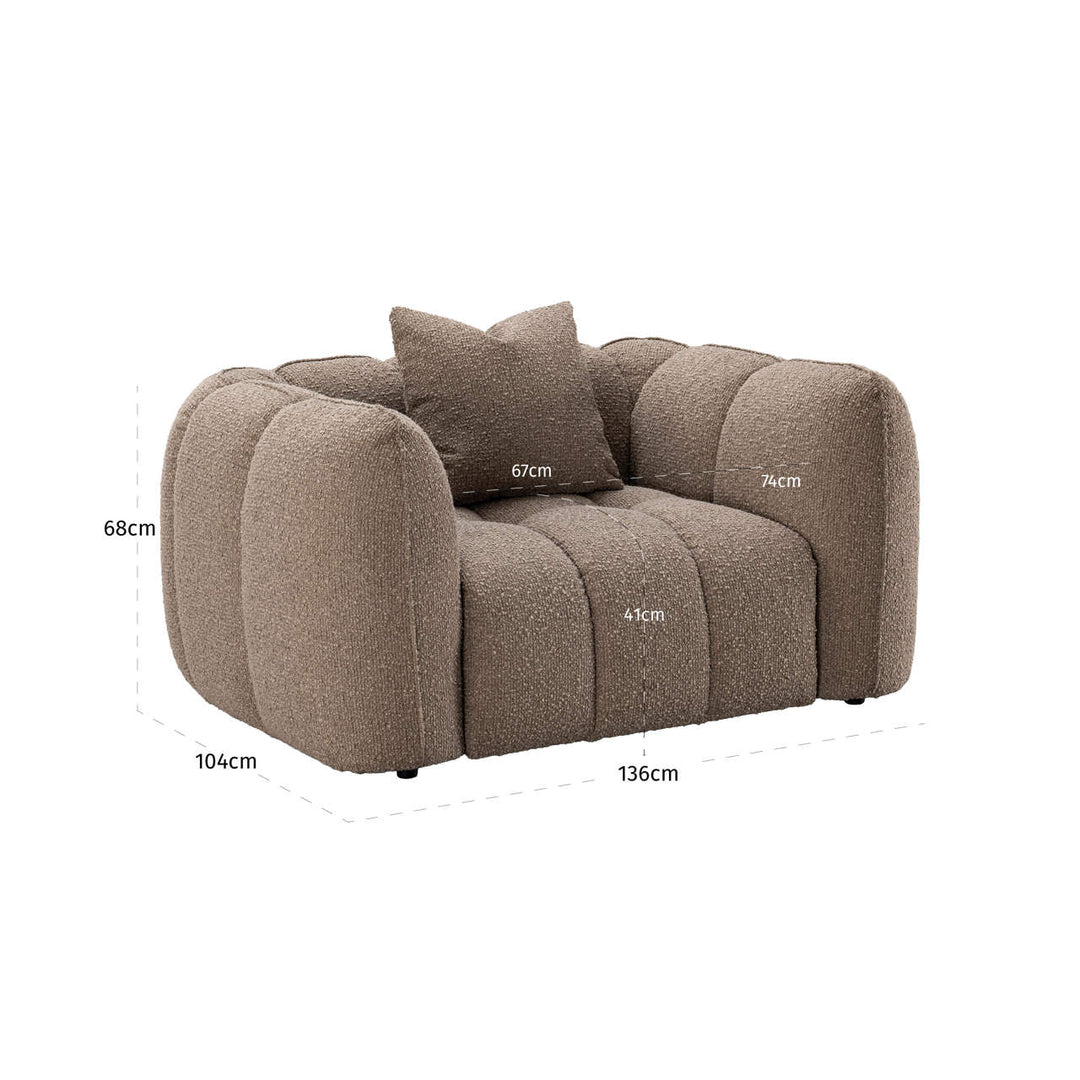 Hogan Lounge Chair - Mocca Chunky
