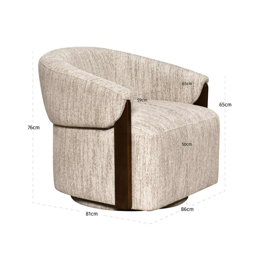 Marina Swivel Loungechair - Natural Softweave