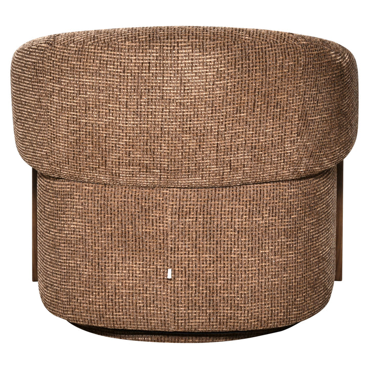 Marina Swivel Loungechair - Brown Blockweave
