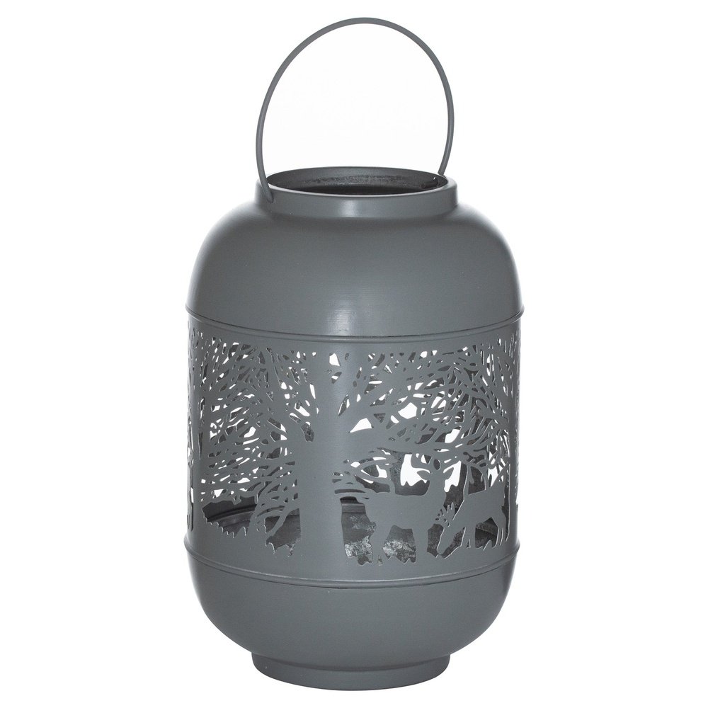  Hill-Hill Interiors Glowray Dome Forest Lantern in Silver And Grey-Silver 445 