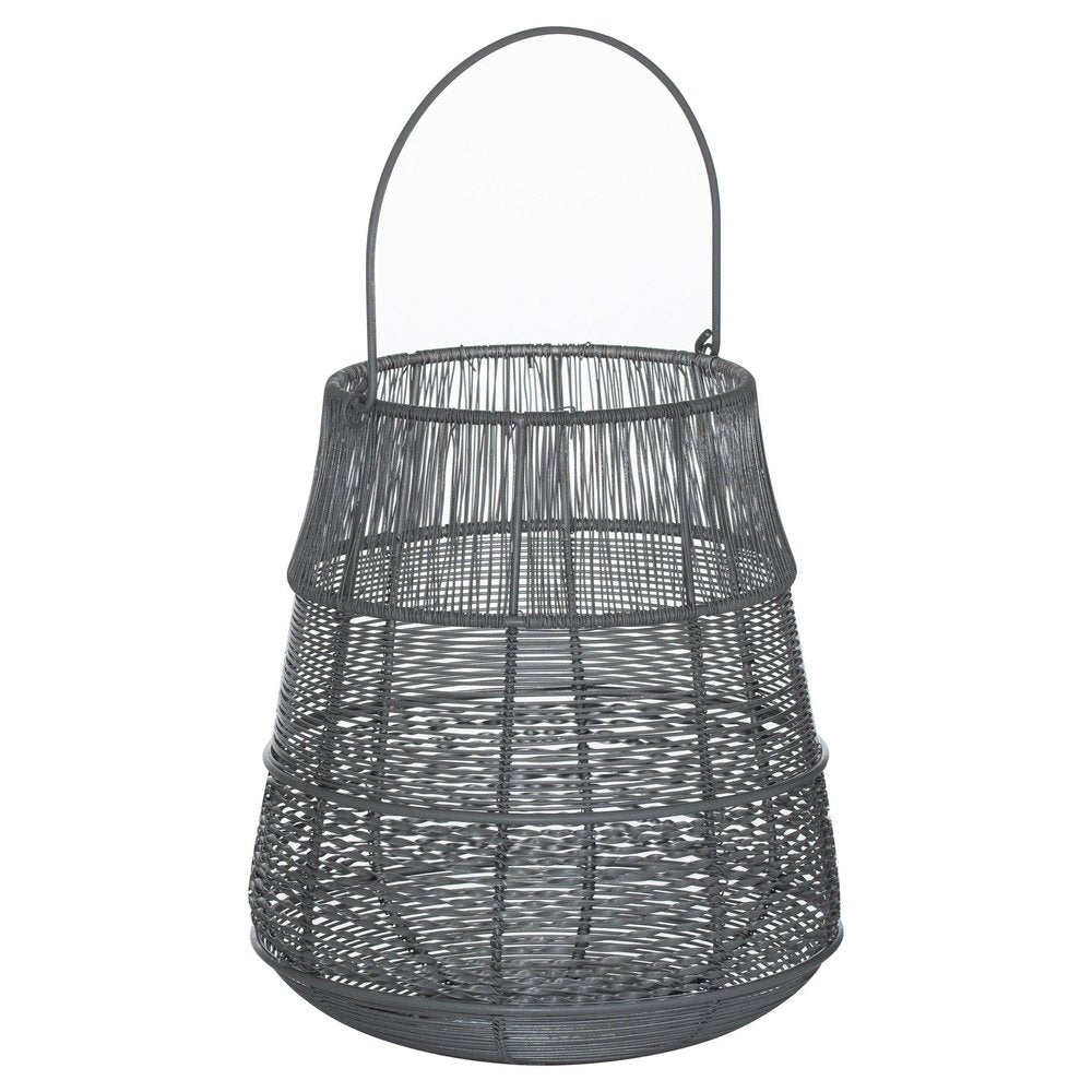  Hill-Hill Interiors Wire Glowray Conical Lantern in Silver And Grey-Silver 181 
