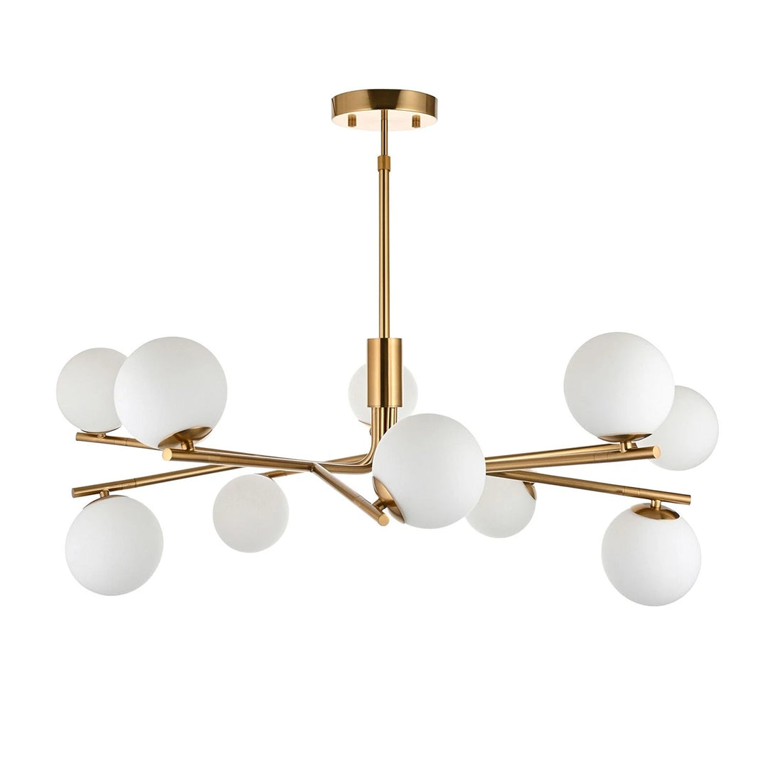 Aaron 10 Pendant Light - Brushed Aged Brass