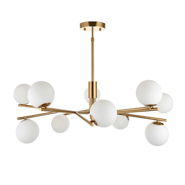 Aaron 10 Pendant Light - Brushed Aged Brass