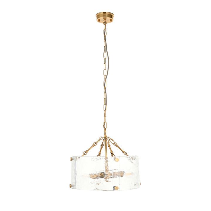 Keller 4 Pendant Light - Brushed Aged Brass