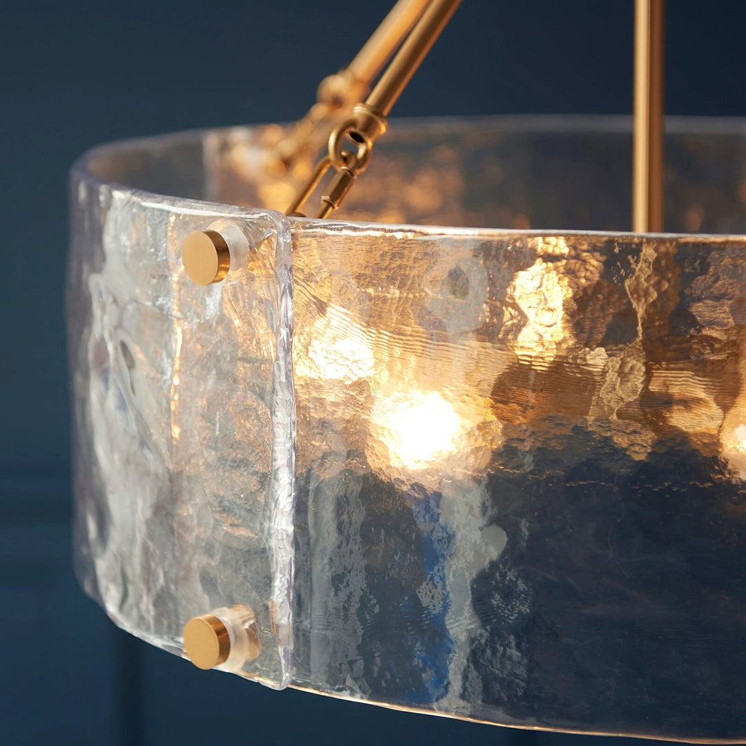 Keller 6 Pendant Light - Brushed Aged Brass