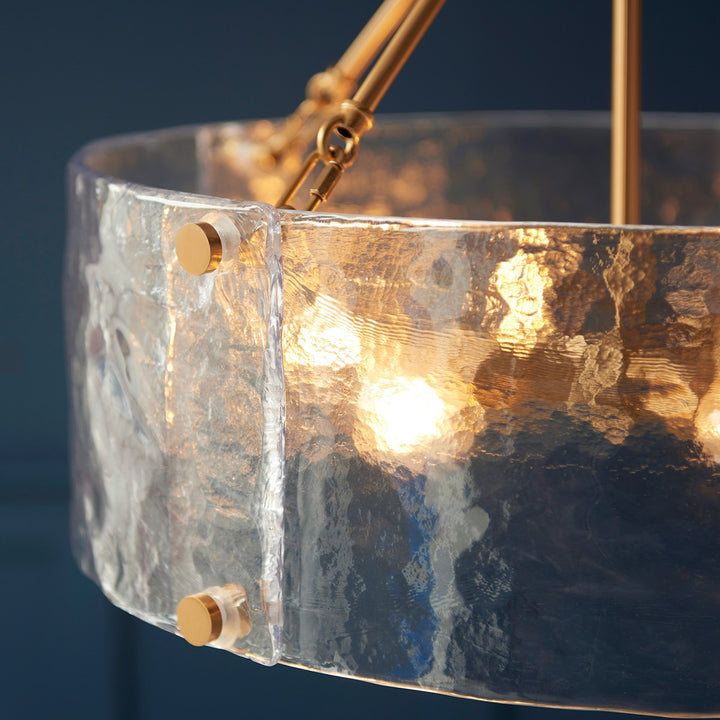 Keller 6 Pendant Light - Brushed Aged Brass