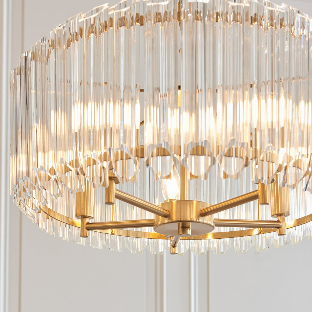 Valentina 5 Pendant Light - Brushed Aged Brass