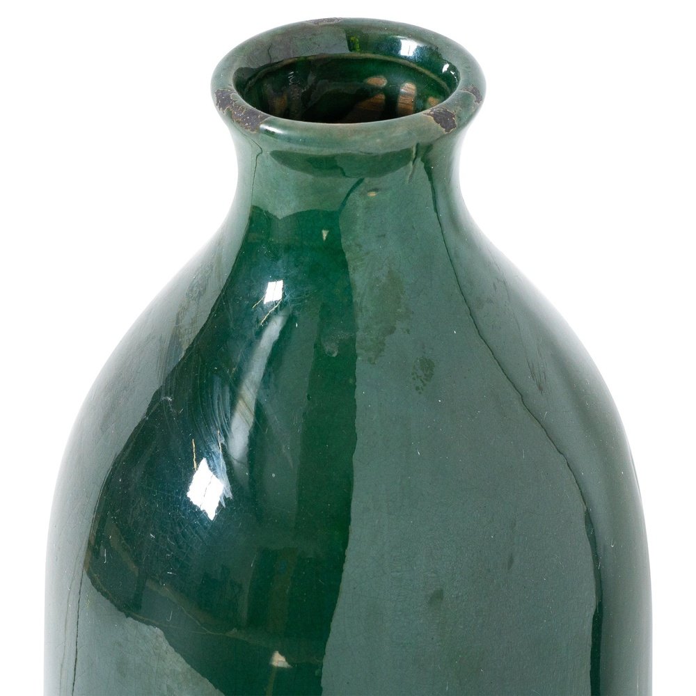 Hill Interiors Garda Glazed Gisela Vase in Emerald