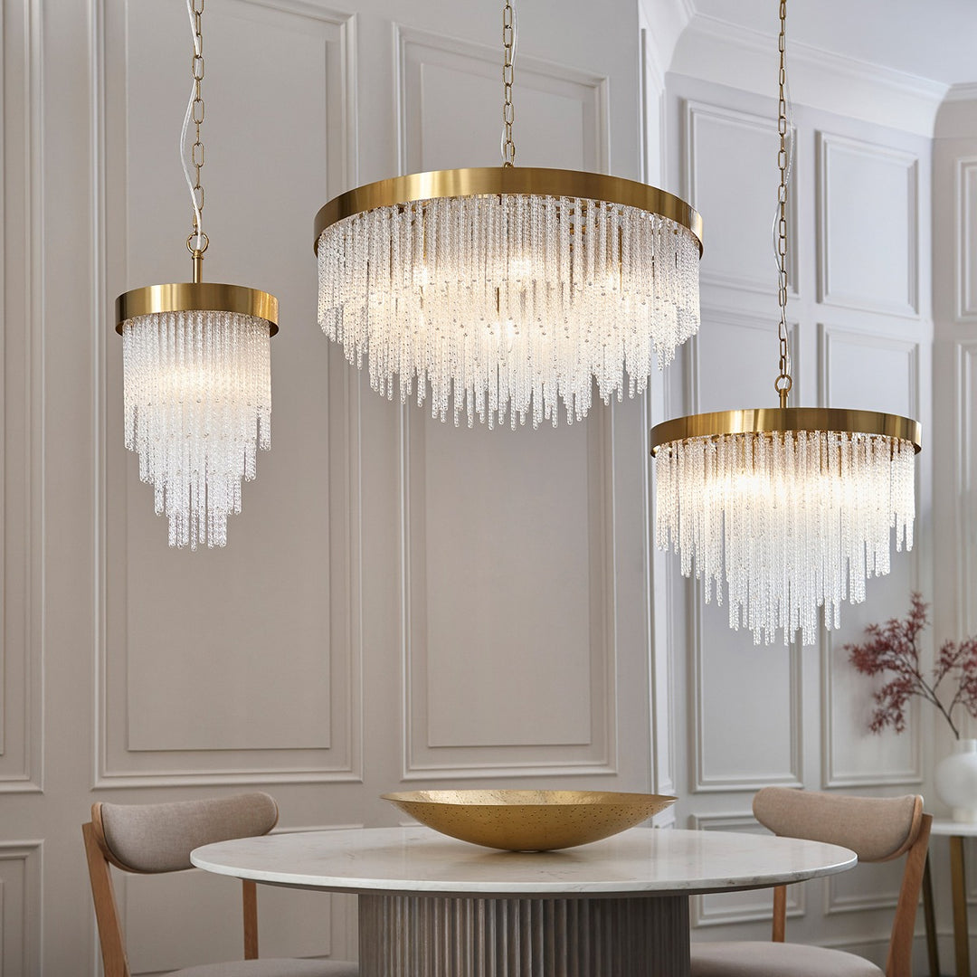 Anistoria 5 Pendant Light - Brushed Aged Brass