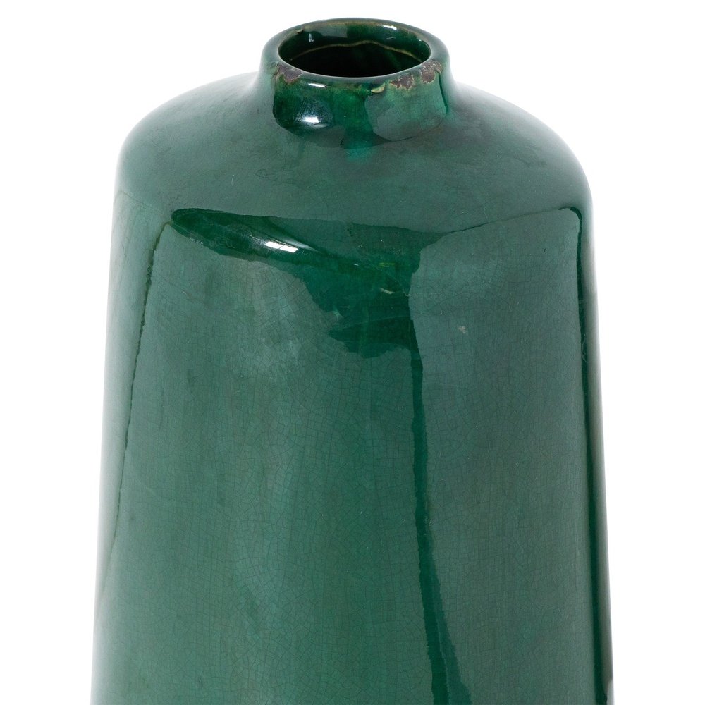 Hill Interiors Garda Glazed Liv Vase in Emerald