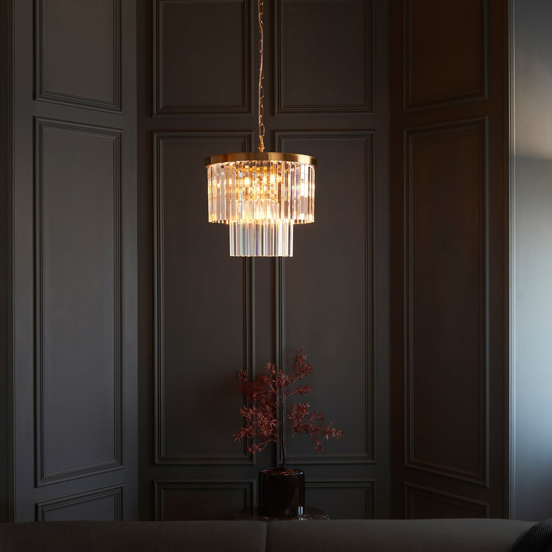 Conaston 4 Pendant Light - Brushed Aged Brass