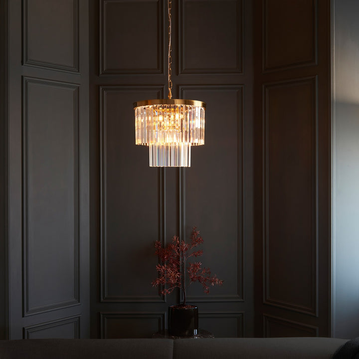Conaston 4 Pendant Light - Brushed Aged Brass