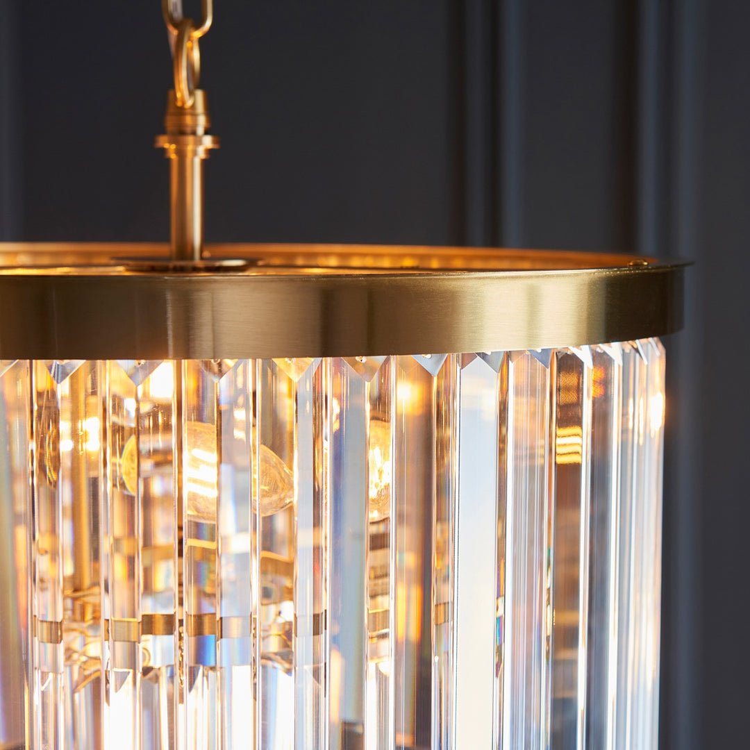 Conaston 4 Pendant Light - Brushed Aged Brass