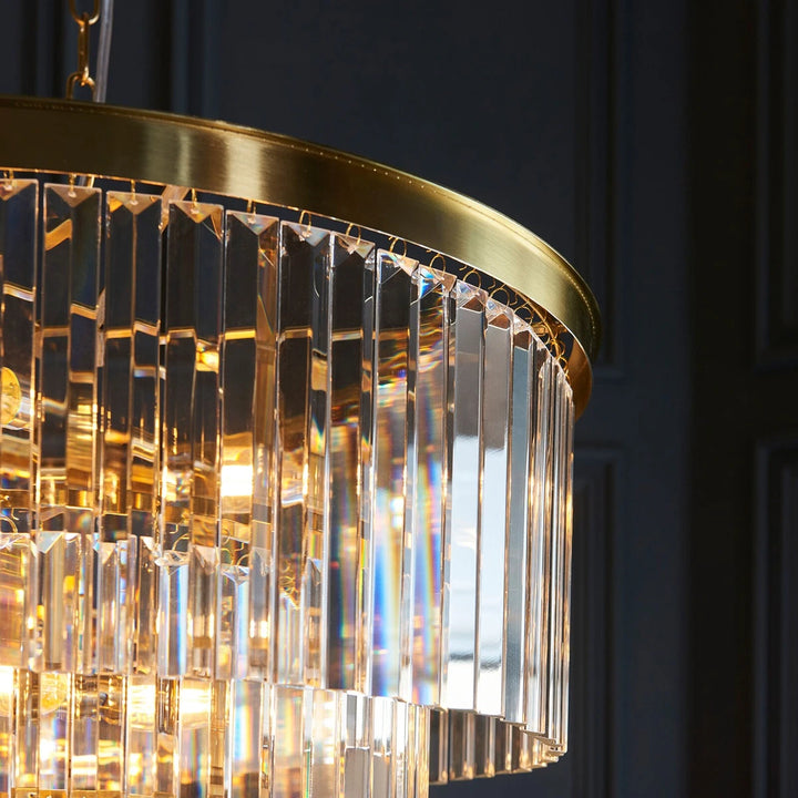 Conaston 7 Pendant Light - Brushed Aged Brass