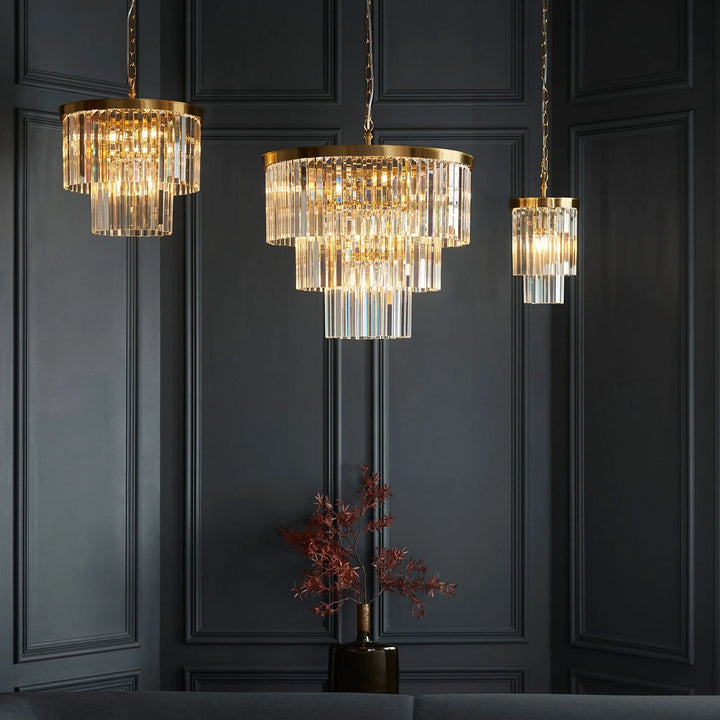 Conaston 7 Pendant Light - Brushed Aged Brass