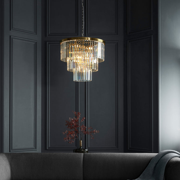 Conaston 7 Pendant Light - Brushed Aged Brass
