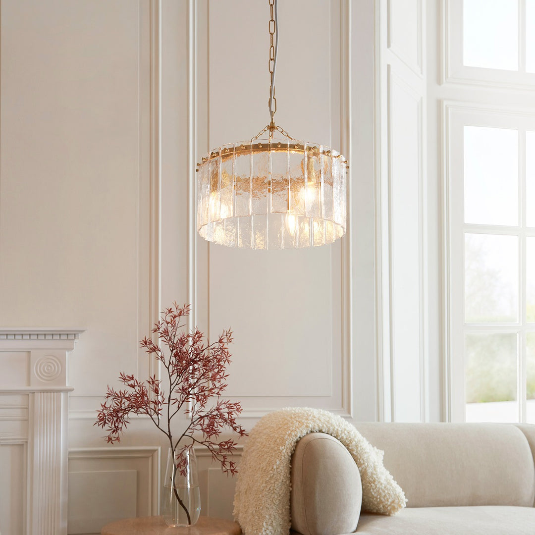 Karine 3 Pendant Light - Brushed Aged Brass