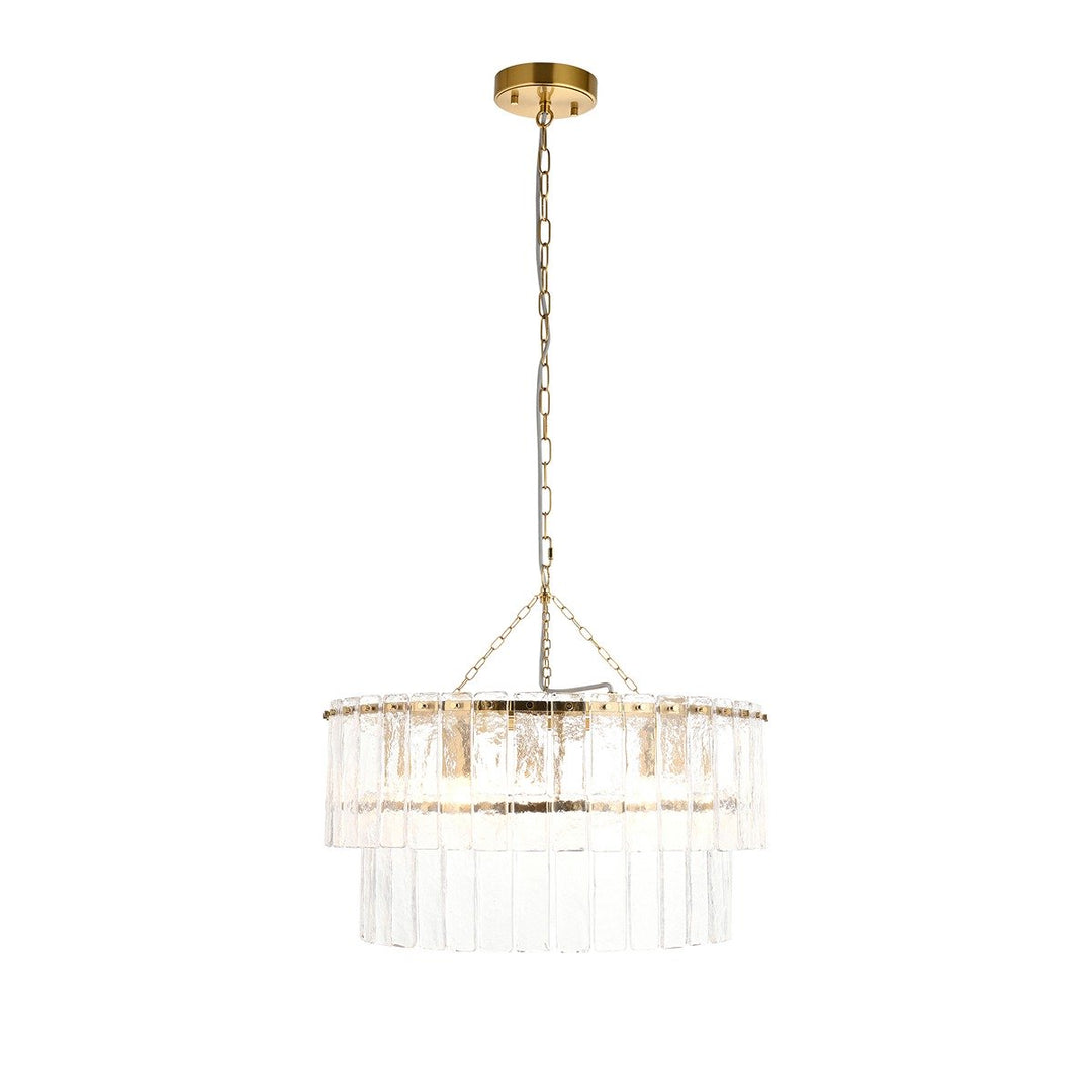 Karine 5 Tiered Pendant Light - Brushed Aged Brass