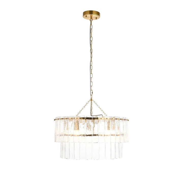 Karine 5 Tiered Pendant Light - Brushed Aged Brass