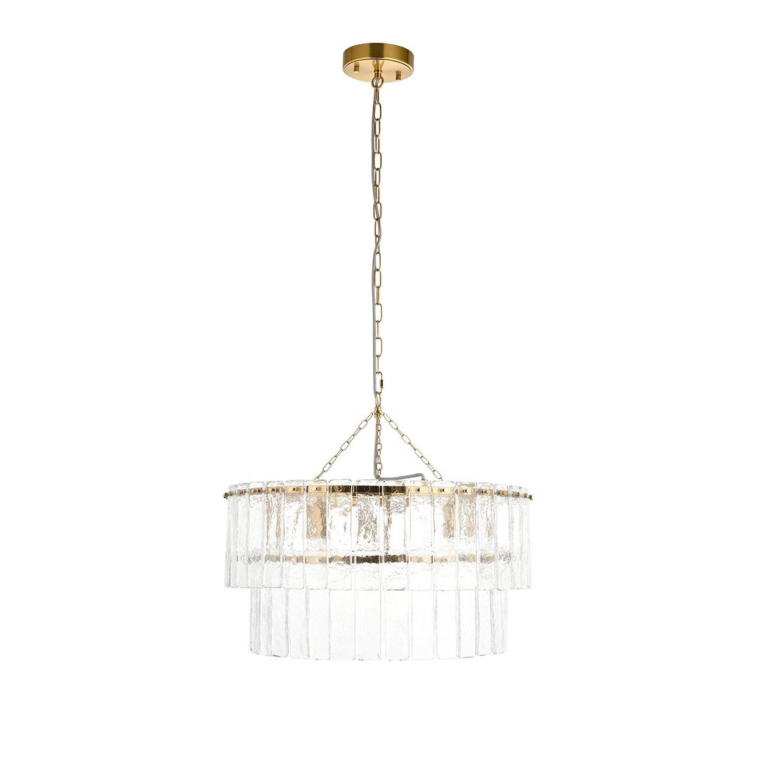 Karine 5 Tiered Pendant Light - Brushed Aged Brass