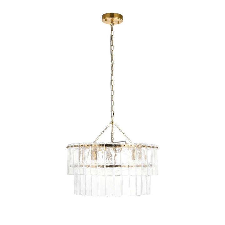 Karine 5 Tiered Pendant Light - Brushed Aged Brass
