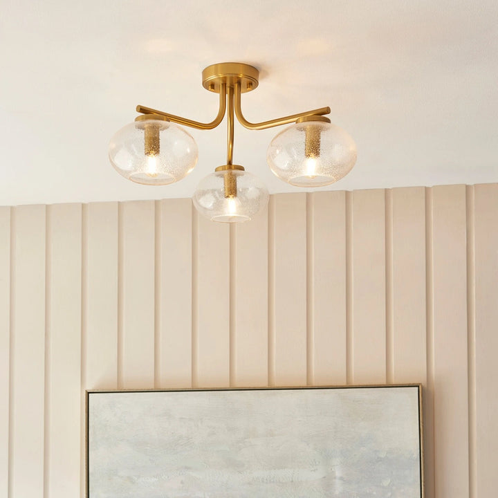 Jacob 3 Ceiling Light - Warm Brass