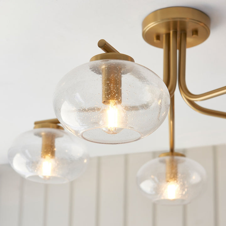 Jacob 5 Ceiling Light - Warm Brass