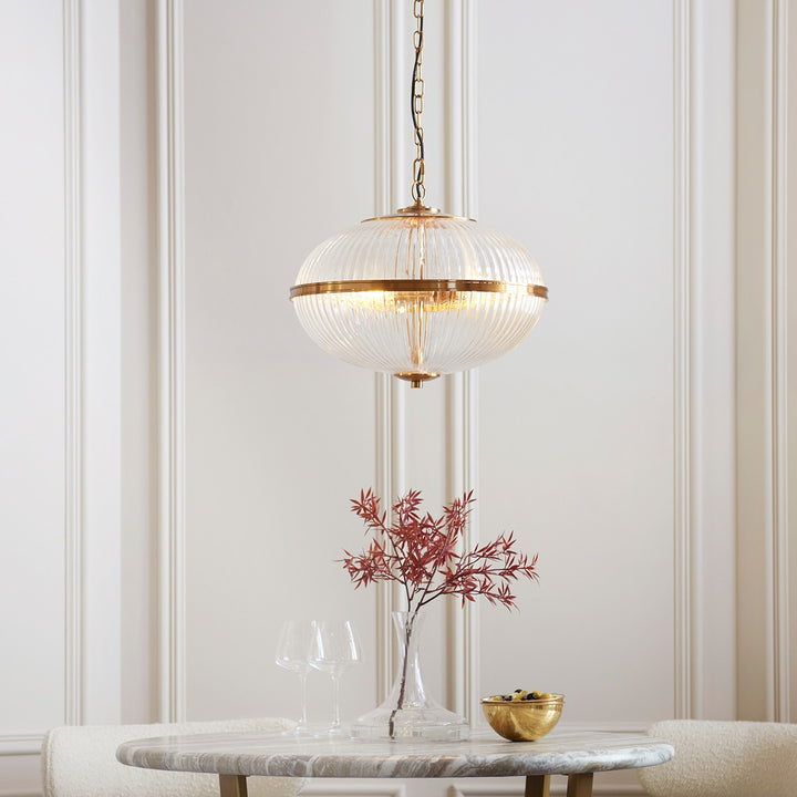 Somerset 3 Pendant Light - Vintage Brass