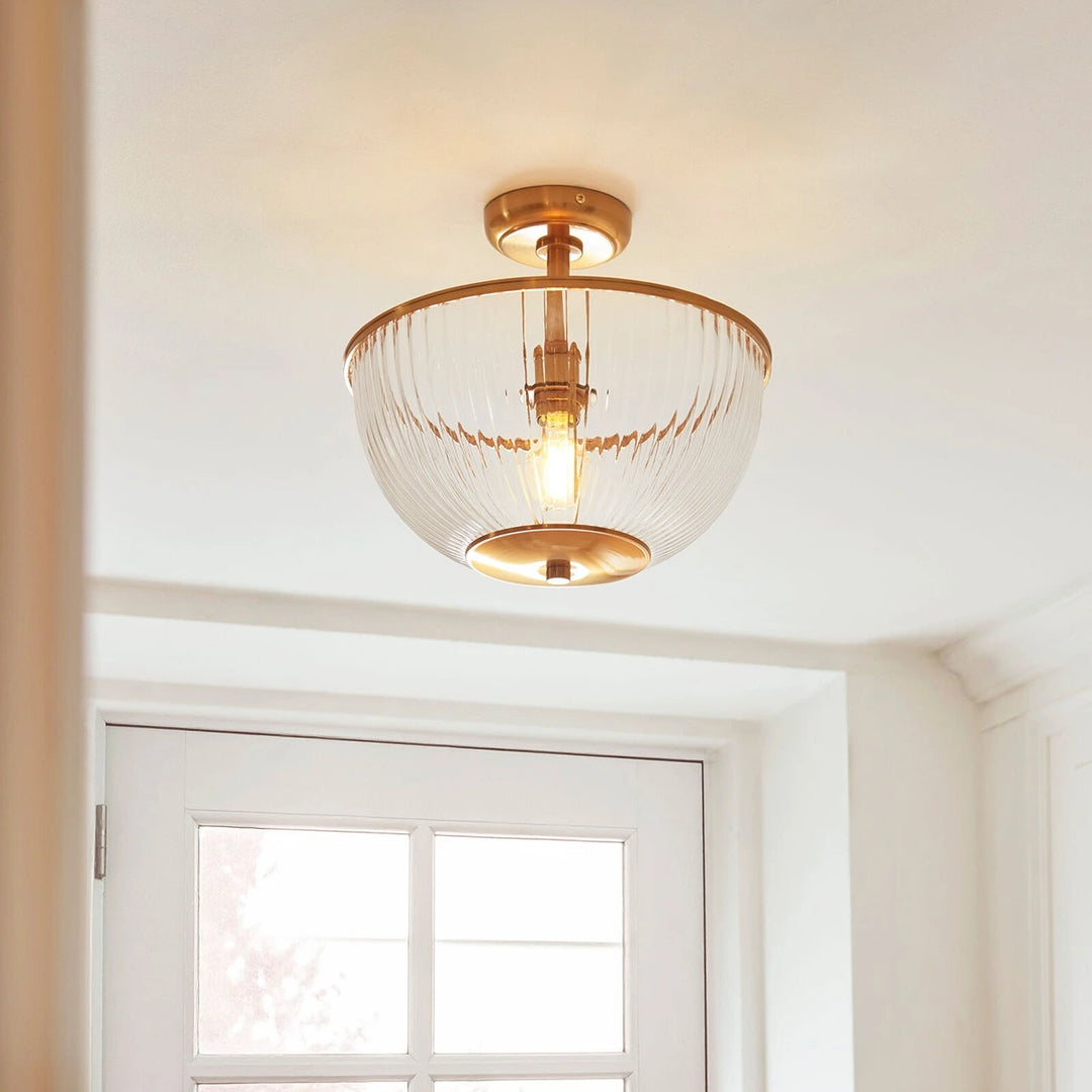 Somerset Bowl Ceiling Light - Vintage Brass