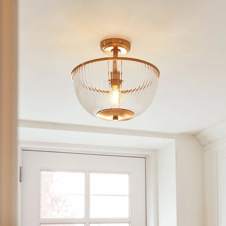Somerset Bowl Ceiling Light - Vintage Brass