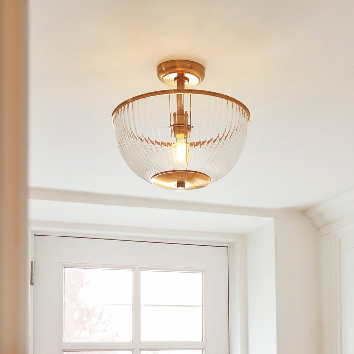 Somerset Bowl Ceiling Light - Vintage Brass