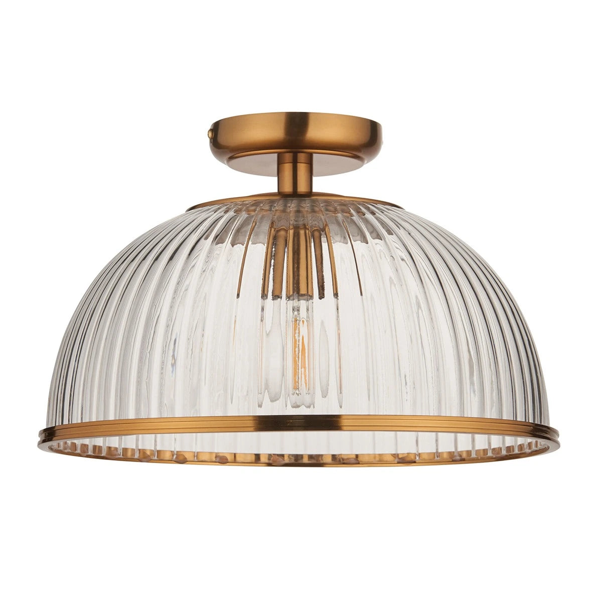 Somerset Domed Ceiling Light - Vintage Brass – Olivia's