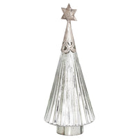 Hill Interiors Noel Collection Star Topped Decorative Glass Tree - Medium