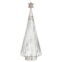 Hill Interiors Noel Collection Star Topped Decorative Glass Tree - Large