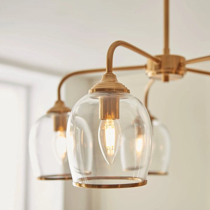 Ashcroft 5 Pendant Light - Brushed Aged Brass