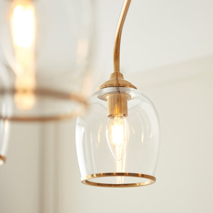 Ashcroft 5 Pendant Light - Brushed Aged Brass