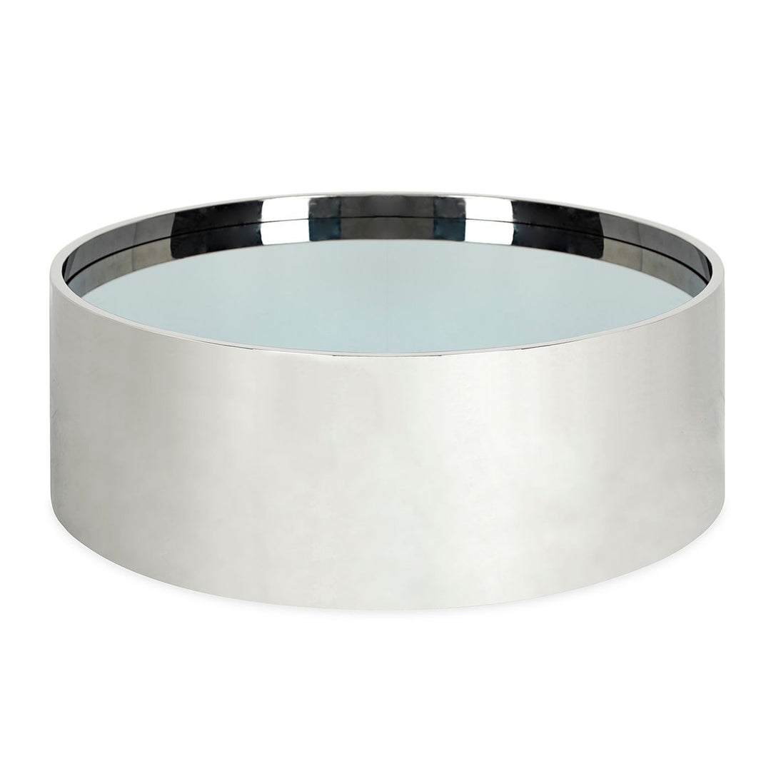 Alphaville Round Cocktail Table - Stainless Steel Design Maven 1