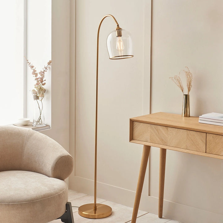 Ashcroft Floor Lamp - Brushed Aged Brass