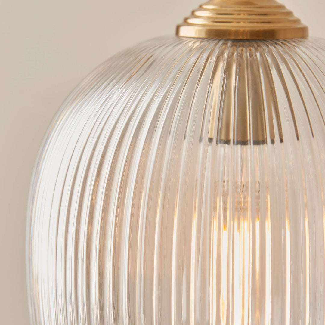 Ashcroft Ribbed Floor Lamp - Brushed Aged Brass