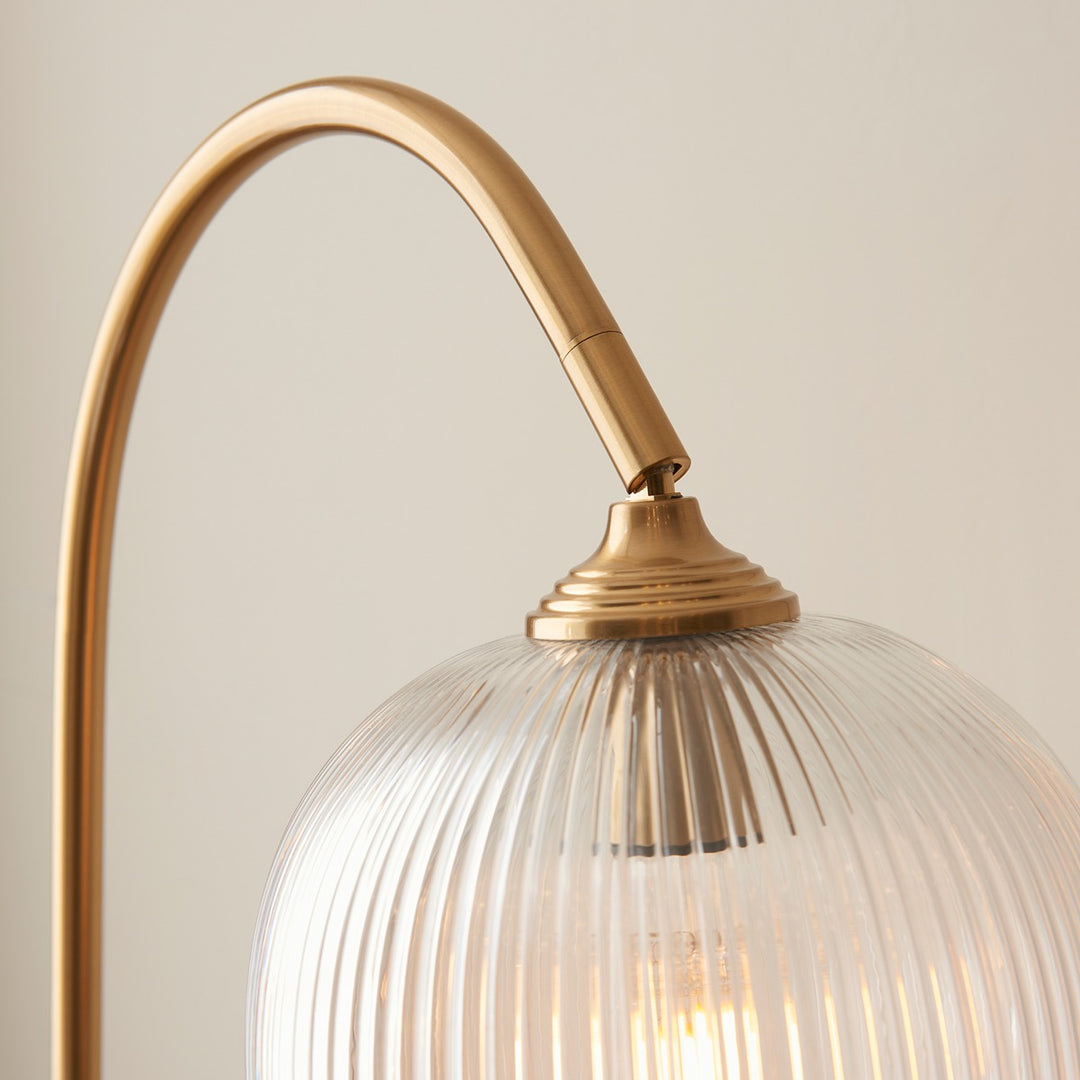 Ashcroft Ribbed Floor Lamp - Brushed Aged Brass