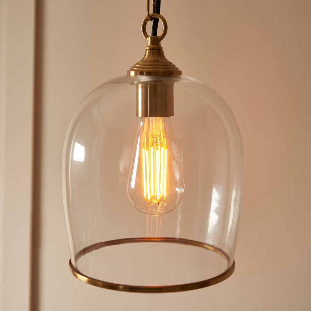 Ashcroft 1 Pendant Light - Brushed Aged Brass