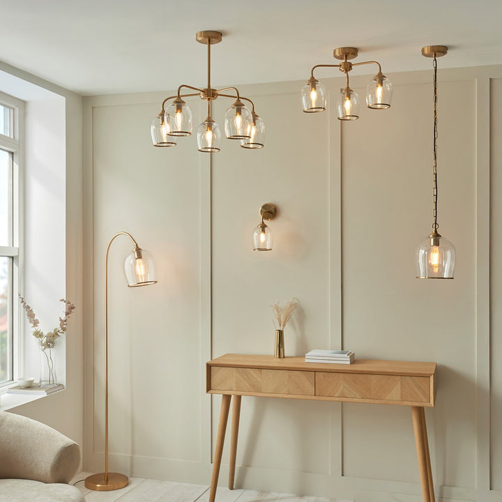 Ashcroft 1 Pendant Light - Brushed Aged Brass