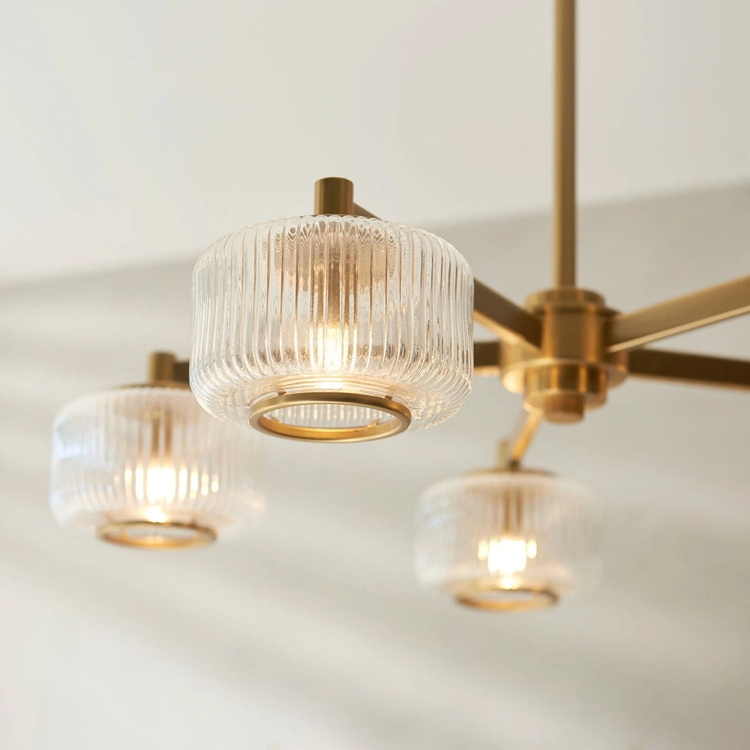 Stamford 5 Pendant Light - Brushed Aged Brass