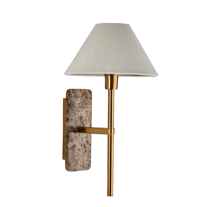 Faro Emperador Marble Wall Light - Dark Brown