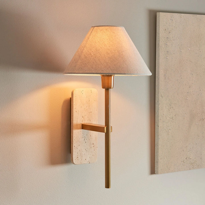 Faro Travertine Wall Light - Natural
