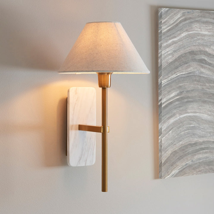 Faro Wall Light White - Volakas Marble
