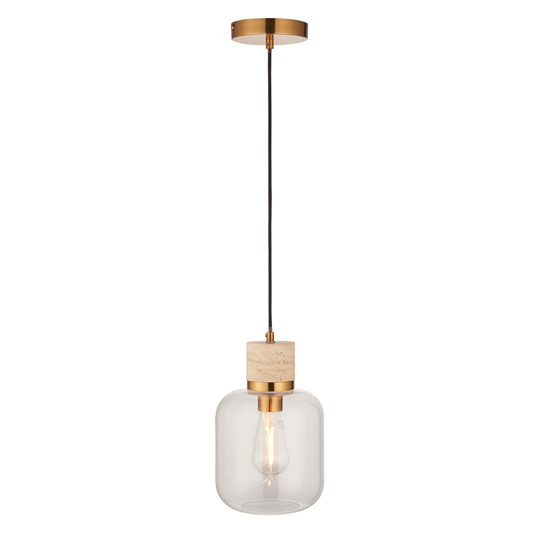 Travi 1 Pendant Light - Natural Travertine
