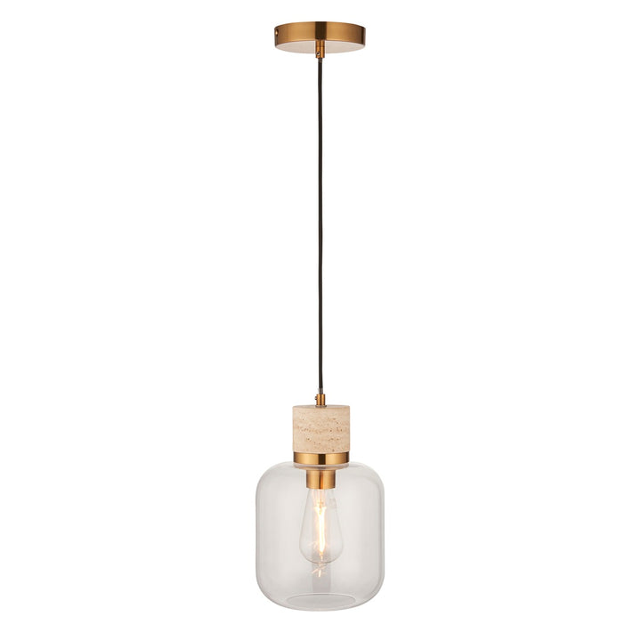 Travi 1 Pendant Light - Natural Travertine